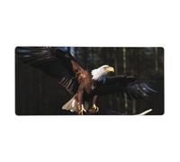 3D Bald Eagle Print Mouse Pad Extra - Large Desk Mat for Office, Work - from - Home, PC Gamers & Streamers 16 x 35.5 Inch