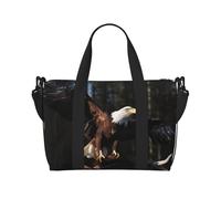 3D Bald Eagle Print Travel Duffel Bag, Lightweight Water-Resistant Weekender Spacious Gym & Travel Bag for Men, Women & Teens