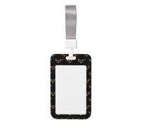 3D Bald Eagle Printed Id Badge Holder with Neck Strap Vertical Waterproof Name Card Holder for Office School