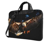 3D Bald Eagle Printed Laptop Bag 14 inch, Triple-Layers Protection Shockproof Crossbody Laptop Shoulder Bag for Men Women