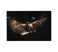 3D Bald Eagle Puzzle, 300 Piece Jigsaw Puzzl, 15â€X10.2â Wood, Environmentally Friendly, No Odor Challenging, for Adult and Kids Family, Wedding, Graduation, Gift