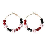 3D Ball Sport Hoop Earrings for Women Coach Gifts for Women Ball Sports Lover Gifts for Women Players Birthday Gifts, S, Resin, No Gemstone