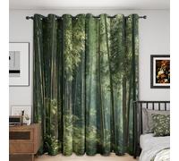 3D Bamboo Forest Blackout Curtains, Zen Nature Forest Curtains for bedroom, Living Room, Thermal Insulated Noise Reduction Eyelet Drapes, 54 Inch 2 Panels Set, (W46 x L54) TX183