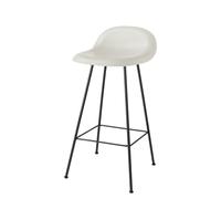 3D Bar Stool 65 Plastic Shell Alabaster White - Plastic Glides Gubi - 5715015970822