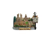 3D Barcelona Spain Landmark Fridge Magnet Souvenir Gift,Resin Handmade Barcelona Refrigerator Magnet Home & Kitchen Decoration Collection