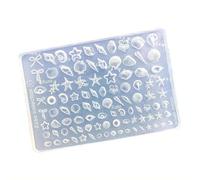 3D Baroque Pearl Nail Mold Multiple Shapes Heart Shaped, Star, Shell, Starfish,Bowknot Shaped Pearls Charm Silicone Nails Molds Accessories for DIY Nailart Manicure (Sea Shell)