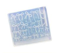3D Baroque Pearl Nail Mold Multiple Shapes Heart Shaped, Star, Shell, Starfish,Bowknot Shaped Pearls Charm Silicone Nails Molds Accessories for DIY Nailart Manicure (Pearl Bow)