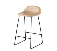 3D Barstool 65 Oak - Sledge Base Black - Felt Glides Gubi - 5715015971546