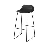 3D Barstool 75 black - Sledge Base Plastic Glides Gubi - 5715015973373