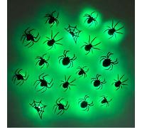 3D Bat Design LED Decoration, Cool Halloween 3D Lighted Bats Spider Stickers Decor, Luminous Assorted Size Wall Stickers & Window Clings, for Home Bar Halloween Party