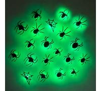 3D Bat Design LED Decoration, LED Halloween 3D Bat Decorative Wall Stickers, Lighted Spider Stickers Decor Light up Glowing Bats Decoration for Window Halloween Party Supplies