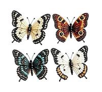 3D Bead Animal Kit, 4-Pack Handmade Beading Embroidery Kit, Stress Relief Creative 3D DIY Butterfly Craft Set with Instructions,for Adults Girls Boys Beginners Home Decor Art Projects Party Favors