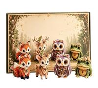3D Bead Animal Kit, 4-Pack Tiny 3D Beginner Friendly DIY Cute Funny Animals Beadwork Crafting Kits,Beading Embroidery Kit, for Adults Teens Home Office Shelf Desk Party Holiday Art Class