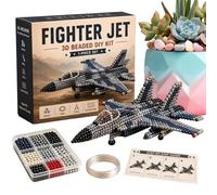 3D Bead Puzzle &,3D Boat Helicopter Handmade Entertaining Small Crafts | Battle Tank Hunting Plane Beading Kit - For Birthday Party Holiday Bathroom Earring Making Hobby