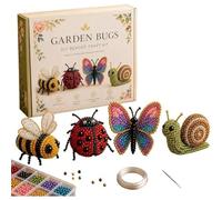 3D Beaded Animal DIY Kit, 6cm Tiny 3D Beaded Bugs Making Kit for Adults Beginners, Creative Handmade Beading Embroidery Crafts Set with Expressive Eyes & Rich Textures for Home Desk Shelf Decor