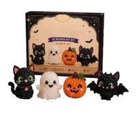 3D Beaded Animal DIY Kit, Fun Handmade Embroidery Bead Set with 4 Cute Designs, Relieve Stress for Beginners and Craft Enthusiasts(D)