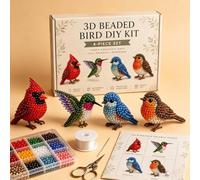 3D Beaded Animal Kit, 2026 Tiny 3D Beaded Animal DIY Kit, 16 Color Plastic Beads with Box, Beginner 3D Beading kit for Home Decor