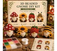 3D Beaded Animal Kit, Cute Tiny 3D Beaded Animal DIY Kit, Handmade Gnome Seed Bead Animals Craft Set Stress Relief Creative DIY Decoration Gifts for Office Home Desk Decor (Multicolor A)