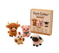 3D Beaded Animal Kit,DIY Creative Adults Crafts Includes Beads Tools Instructions,Funny Cute Farm Animal Beads Activities for Beginners