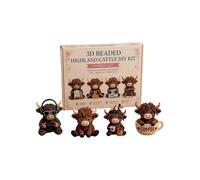3D Beaded Animal Kit,DIY Creative Adults Crafts Includes Beads Tools Instructions,Funny Cute Farm Animal Beads Activities for Beginners