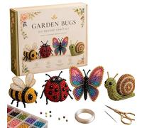 3D Beaded Animal Kit for Adults Beginners, DIY Handmade Art Jewelry Making Kit with Instructions, Complete Beading Craft Kits for Home Decor Creative Gifts for Animal Lovers(Garden Bugs)
