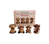 3D Beaded Animal Kit Funny DIY Creative Adults Crafts Includes Beads Tools Instructions,Cute Farm Animal Beads Craft Activities for Beginners W01 One Size