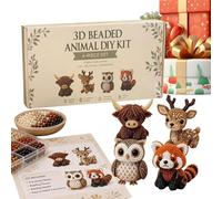 3D Beaded Animal Kit - Handmade Beadwork Craft Set with Instructions | Creative Jewelry DIY Art Kit for Beginners Adults Enthusiasts | Mini Animal Designs Decorative Craft for Home Office School