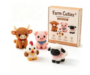 3D Beaded Animal Kit,Tiny 3D Beaded Animal DIY Kit for Beginner Adult Teen | Bead Embroidery Kits Bead Animals Making Set Ideal Gift for Craft Lovers Adults Teens Beginners