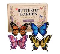 3D Beaded Bird DIY Kit, Handmade DIY Beading Embroidery Kits with 4 Cute Designs, Creative 3D Animal Themed Beadwork Kit with Instructions, for Beginners and Craft Enthusiasts