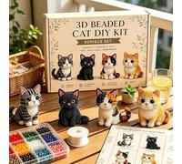 3D Beaded Bird Kit, DIY Animals Beading Set with 4 Cute Designs, Fun Handmade Embroidery Bead Set, Creative Animals Jewelry Art Craft Kits, for Adults Beginners, Includes Instructions