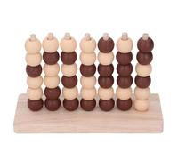 3D Beaded Chess Game Wooden Two-Player Chess Toy Parent-Child Interactive Four-in-a- Chess Family Party Board Game Children's Logical Thinking Trainin