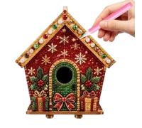 3D Beaded Christmas House Crafting Project Hangable Ornament