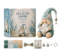 3D Beaded Gnome DIY Kit - ABS Bead Crafts Dwarf Beading Kit with Instructions - Cute Handmade Bead Art Set, No Glue Required - for Beadwork Craft Lovers Beginner, Home, Desktop Decor - A