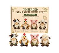 3D Beaded Gnome DIY Kit - DIY 3D Gnomes Craft Kits | All-Inclusive Bead Art Set with Guide,for Beginners Adults Enthusiasts Family Holiday Home Desk Bookshelf Mantel Decor