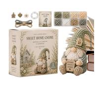 3D Beaded Kit | Cute Gnome Making with Instruction - 3D Beading Kit Complete Materials,for DIY Crafts Home Decor Girls Teens Adults Birthday Christmas Party Holiday