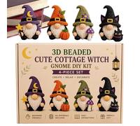 3D Beaded Kit, Cute Mini, Beaded Gnome Beginner-Friendly Device with Strong Grip, 3D Decoration Bead Art, Adults, Teens Shelf, Home, Office, Party, Art Class, Holiday Tool, Sturdy Performance Daily