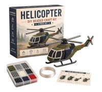 3D Beaded Puzzle Kit - Relaxing Hands-On Craft Experience | Mini Beaded World Series with Fighter Jets and Tanks | for Adults Seeking Stress Relief, Creative Hobbyists, Home Leisure Activity