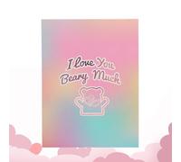 3D Bear Pop-Up Card - Vibrant Plush Animal Card, Cute Cartoon Folded Card, Innovative Birthday Gift for the Holidays | Cute Surprise Card for Boyfriend Girlfriend Birthday Celebration c