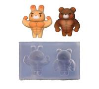 3D Bear Rabbit Chocolate Silicone Mold for Baking French Dessert Fondant Mousse Cake Handmade Soap Molds for Animal Silicone