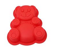 3d Bear Shaped Baking Tray Set Novelty Silicone Cake Pan for Kids Nonstick Fondant Chocolate Sugarcraft Mould Tin Random Color 1pc