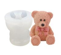 3D Bear Silicone Mould, Candle Mould Silicone Bear, Animal Bear Candle Mould, Soap Mould, Teddy Bear Ice Mould, Silicone Baking Mould, Cake Mould for Fondant, Cake Decoration, Chocolate, Soy Wax