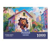 3D Bear Wooden Jigsaw Puzzle Waterproof 1000 Piece Puzzles for Adults Gifts Challenging And Brainteasing Educational Games