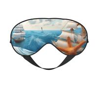 3D Beautiful Maritime Summer Print Functionality Outdoor Travel Eye Mask Breathable Camping Meditation Yoga Friendly