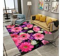 3D Beautiful Pink Flowers Indoor Large Rug For Bedroom Runner Mat Dorm Kids Room, Non Slip Area Rug Bedroom Kitchen, Nursery Rug Floor Carpet Yoga Mat 160 X 230 Cm -8W2G-K9M4-9S0E/G0R7-7G1H-A2B7-4D8