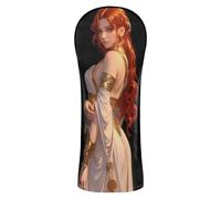 3D Beauty Anime Golf Club Head Cover Premium Leather Headcovers with Interchangeable No. Tags for Driver Hybrid and Fairway Woods