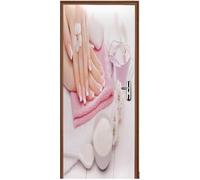 3D Beauty Salon Door Stickers, Self-Adhesive Interior Doors Wall Mural Aromatherapy Massage Door Decals, Bedroom Living Room Bathroom Home Décor Wallpaper Art Door Sticker 80x200 cm m9603