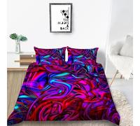 3D Bedding Set Duvet Cover Set Double Colorful Geometric Stripes Printed Comforter Cover 3 Pieces Bed Sets With Zipper Closure With 2 Soft Microfiber Pillow Cases 200X200 Cm - Hypoaller -270E563O044C