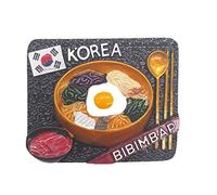3D Bibimbap Korean Food Korea Fridge Magnet Souvenir Gift Collection Home & kitchen Decoration Magnetic sticker Korea Refrigerator Magnet