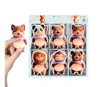 3D Big Belly Animal Stickers, 30pcs Stress Relief Fidget Toys, Big Belly Squishy, Funny Stickers for Kids Adults