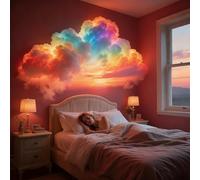 3D Big Cloud Light Kit, DIY USB Thundercloud Ceiling Light, RGB Lights Big Cloud Bedroom Party Wall Ceiling Decorations 400cm